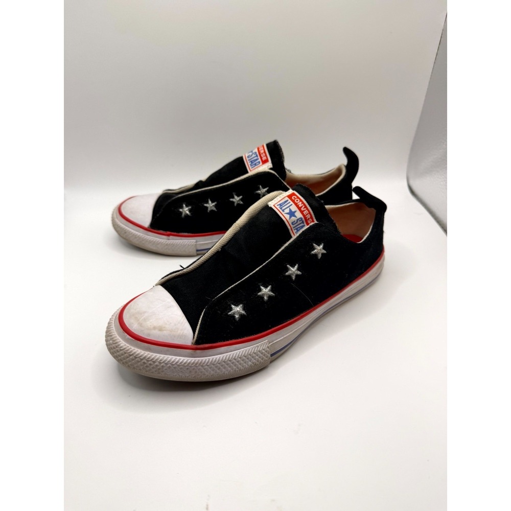 Converse Chuck Taylor All Star Teen Slip 665169F‎ Kids 1 Sneaker Black Glitter